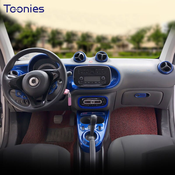 Car interior ABS plastic blue decoration cover For Smart 453 Fortwo forfour 2015-2020 modification Accessories